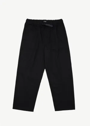 AFENDS Mens Cabal - Elastic Waist Relaxed Pants - Black