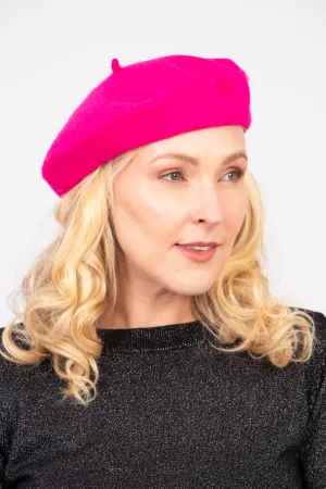 Amelie Classic Beret - Fuchsia