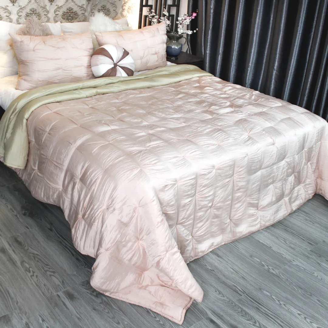 Asanoha Mulberry Silk Quilted Bedding Set