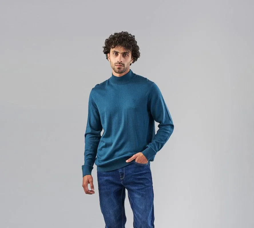 BASIC HIGH NECK SWEATER  - GINZARY