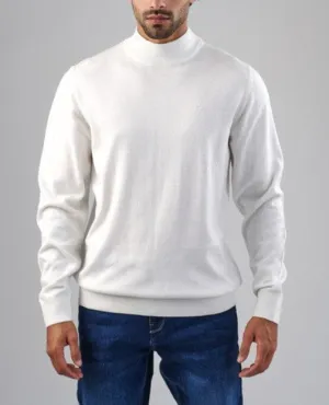 BASIC HIGH NECK SWEATER  - OFF WHITE