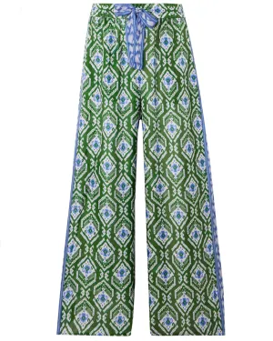 Blue and Green Wylie Relaxed Pant