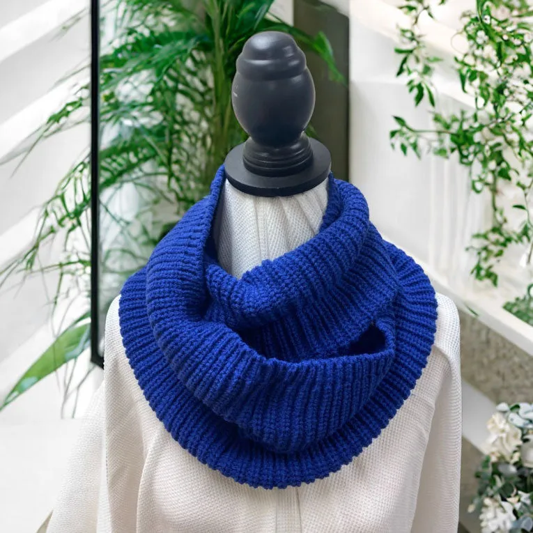 Blue Cozy Infinity Scarf