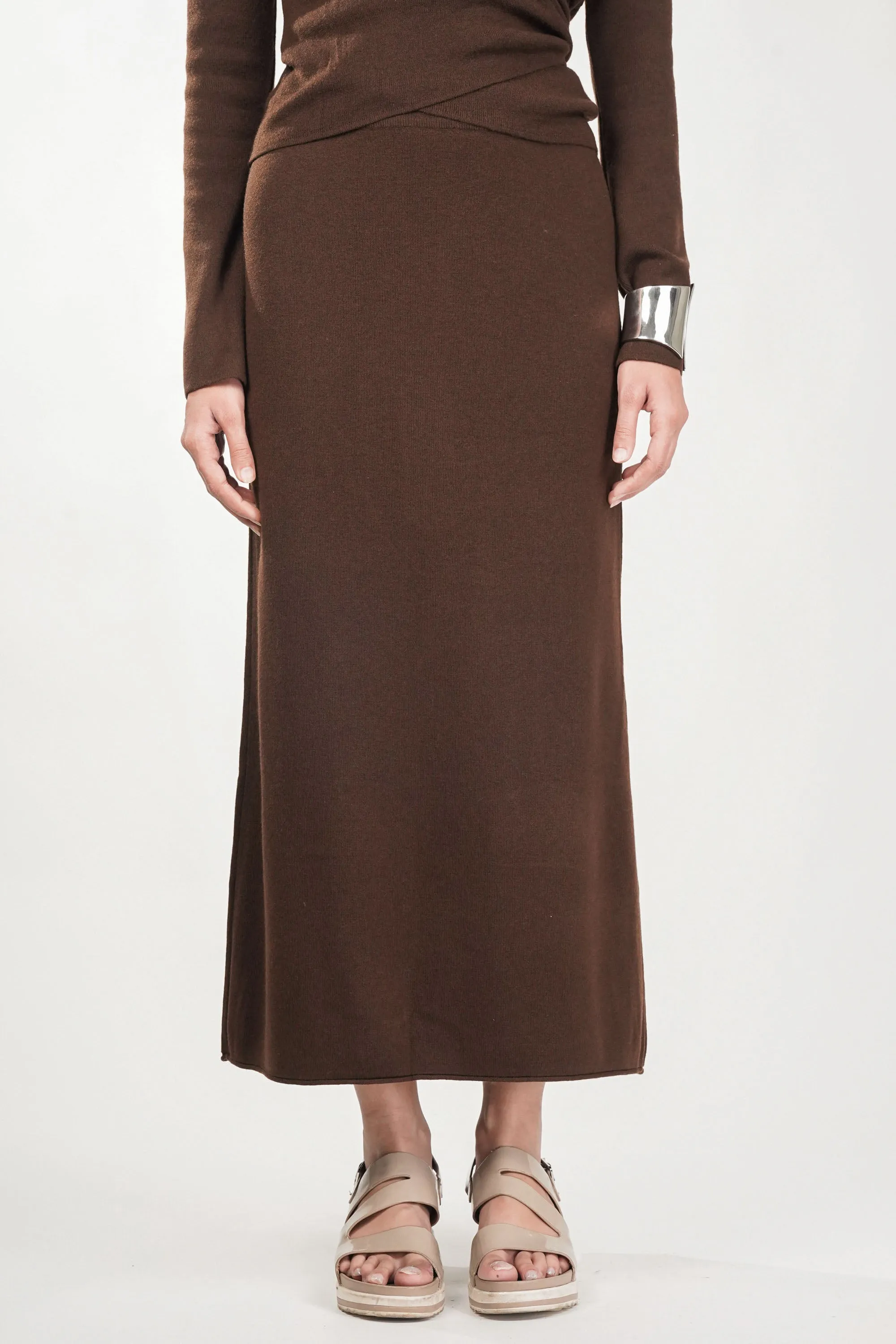 Cocoa Knit Wrap Skirt Co Ord