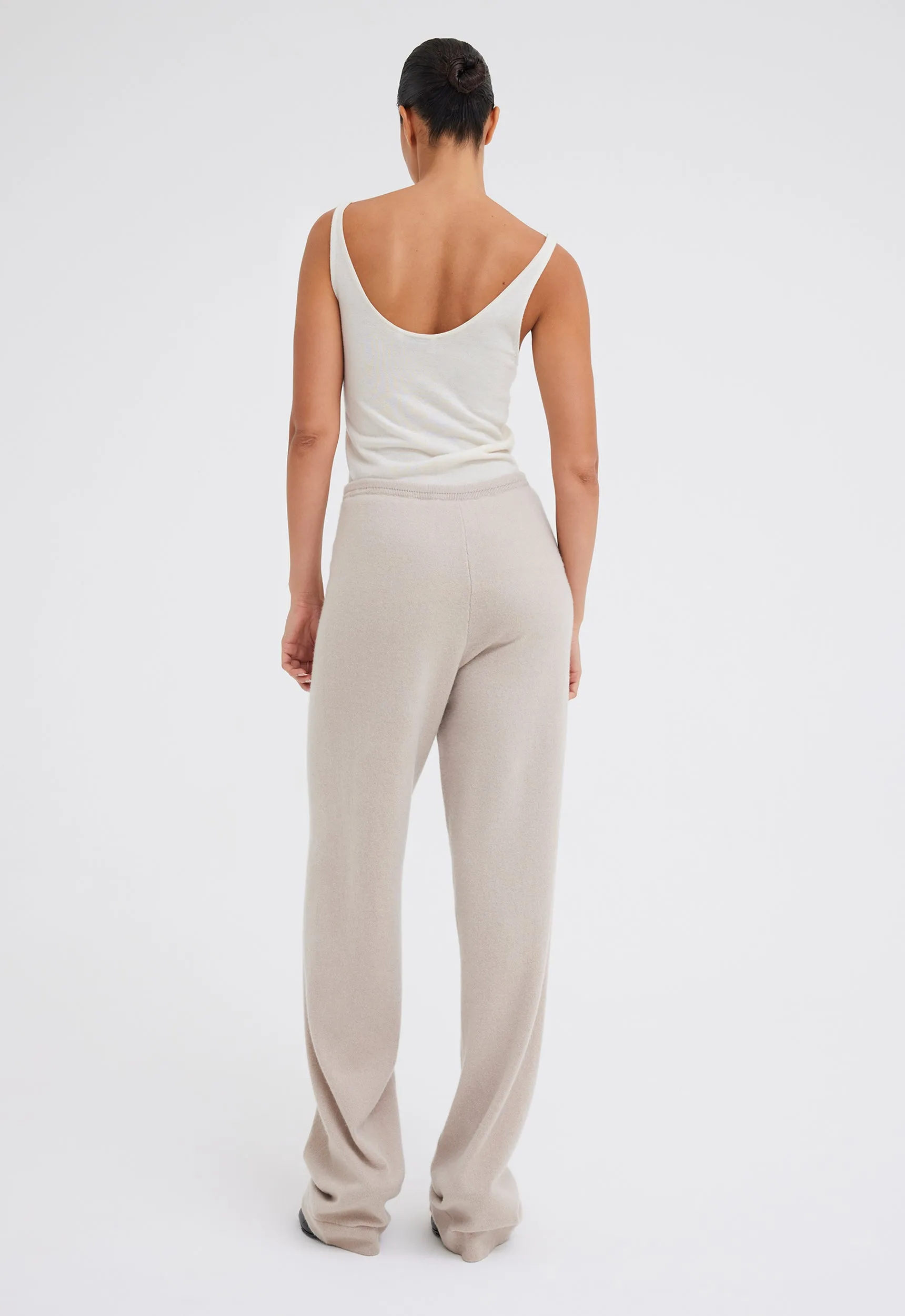 Dova Cashmere Pant - Flaxen Beige