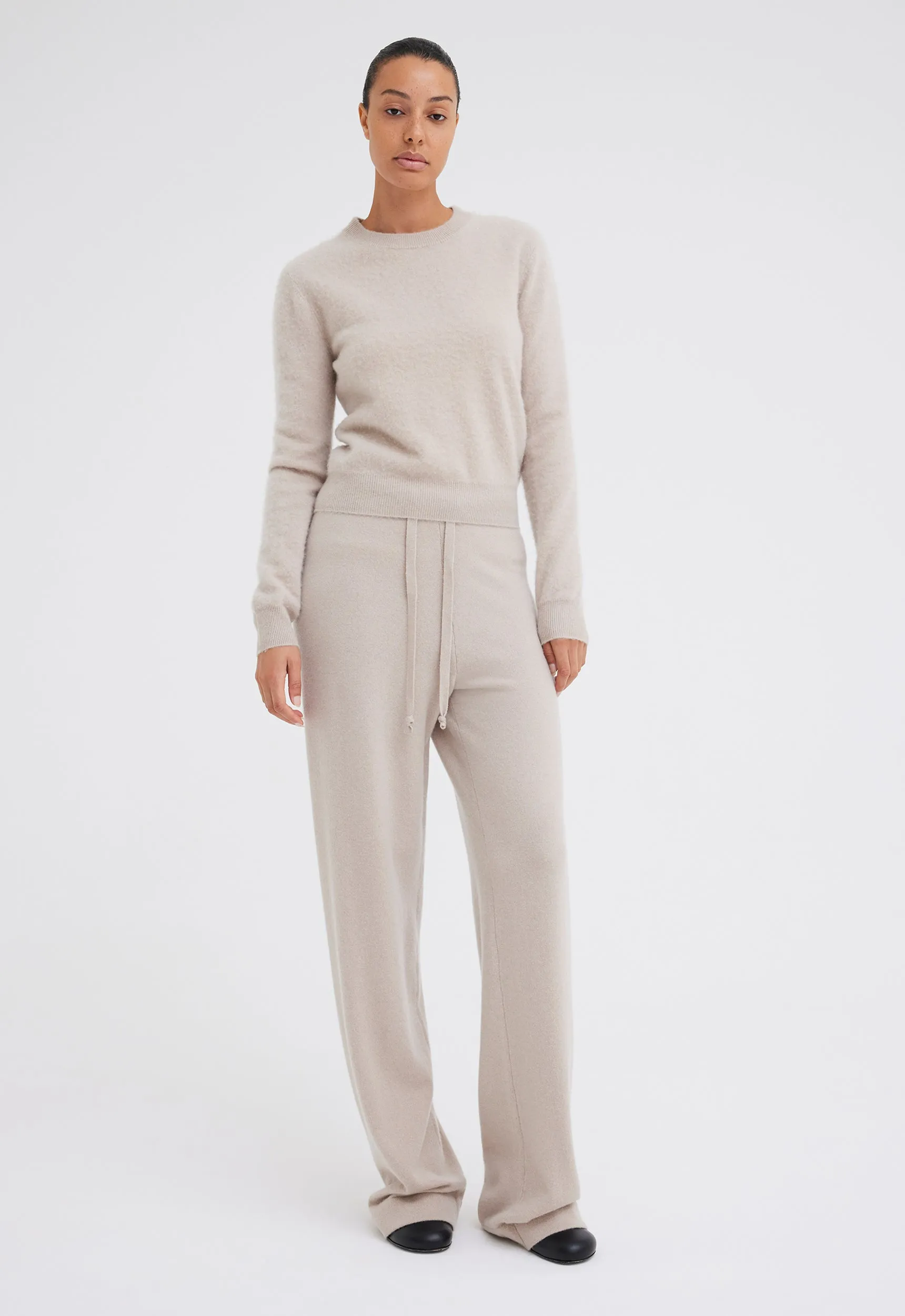 Dova Cashmere Pant - Flaxen Beige