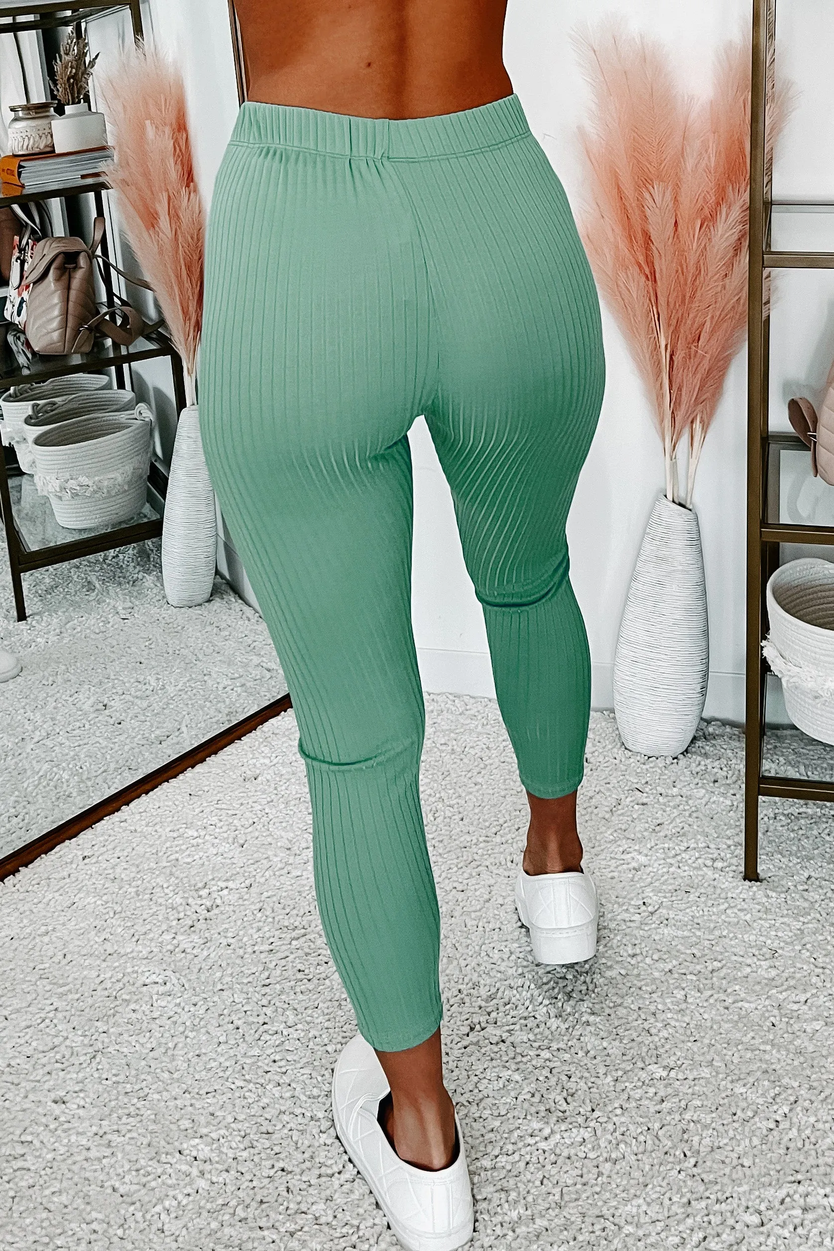 Everything And More Ribbed 3-Piece Set (Seafoam)