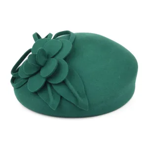 Failsworth Hats Marina Wool Felt Blocked Beret - Emerald