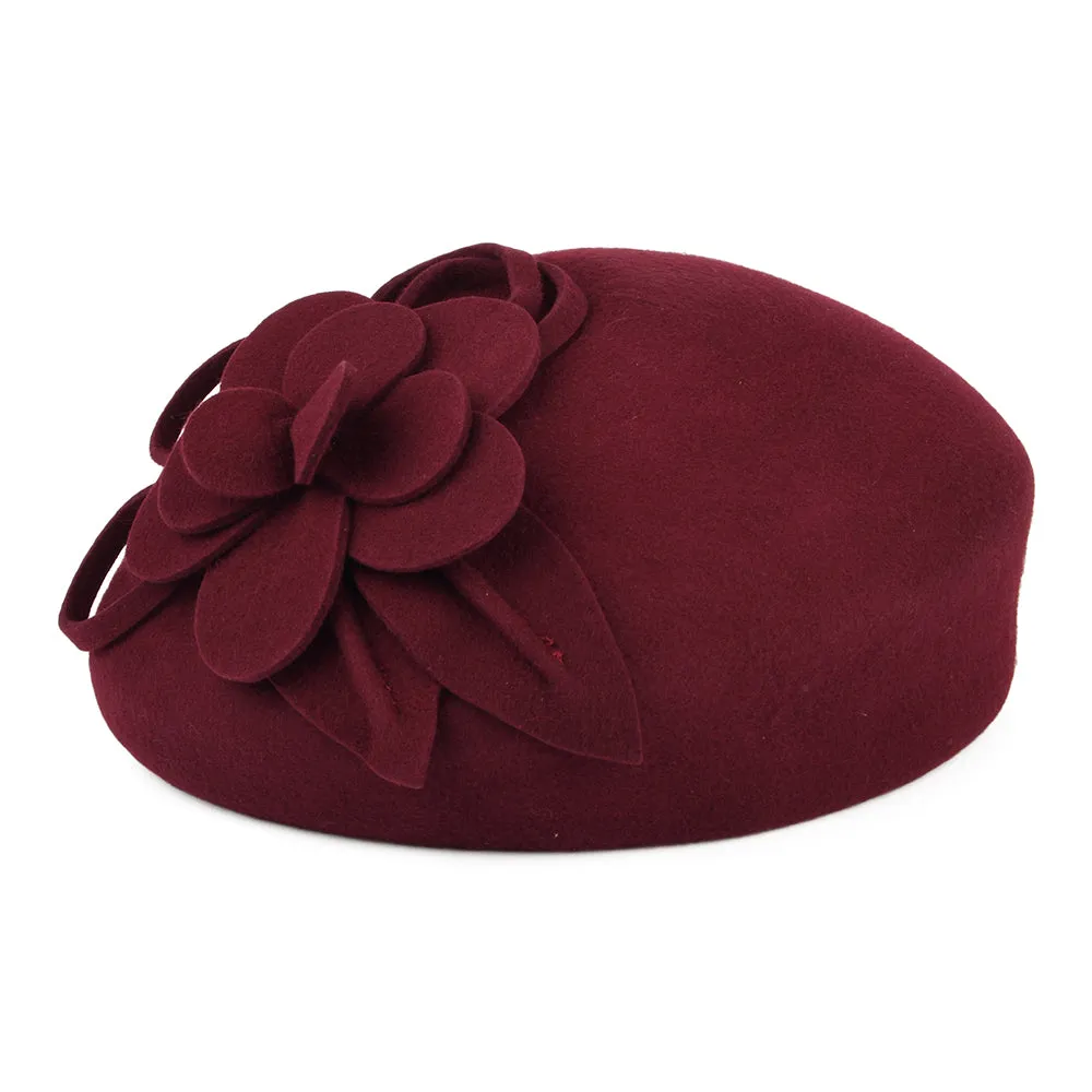 Failsworth Hats Marina Wool Felt Blocked Beret - Wine