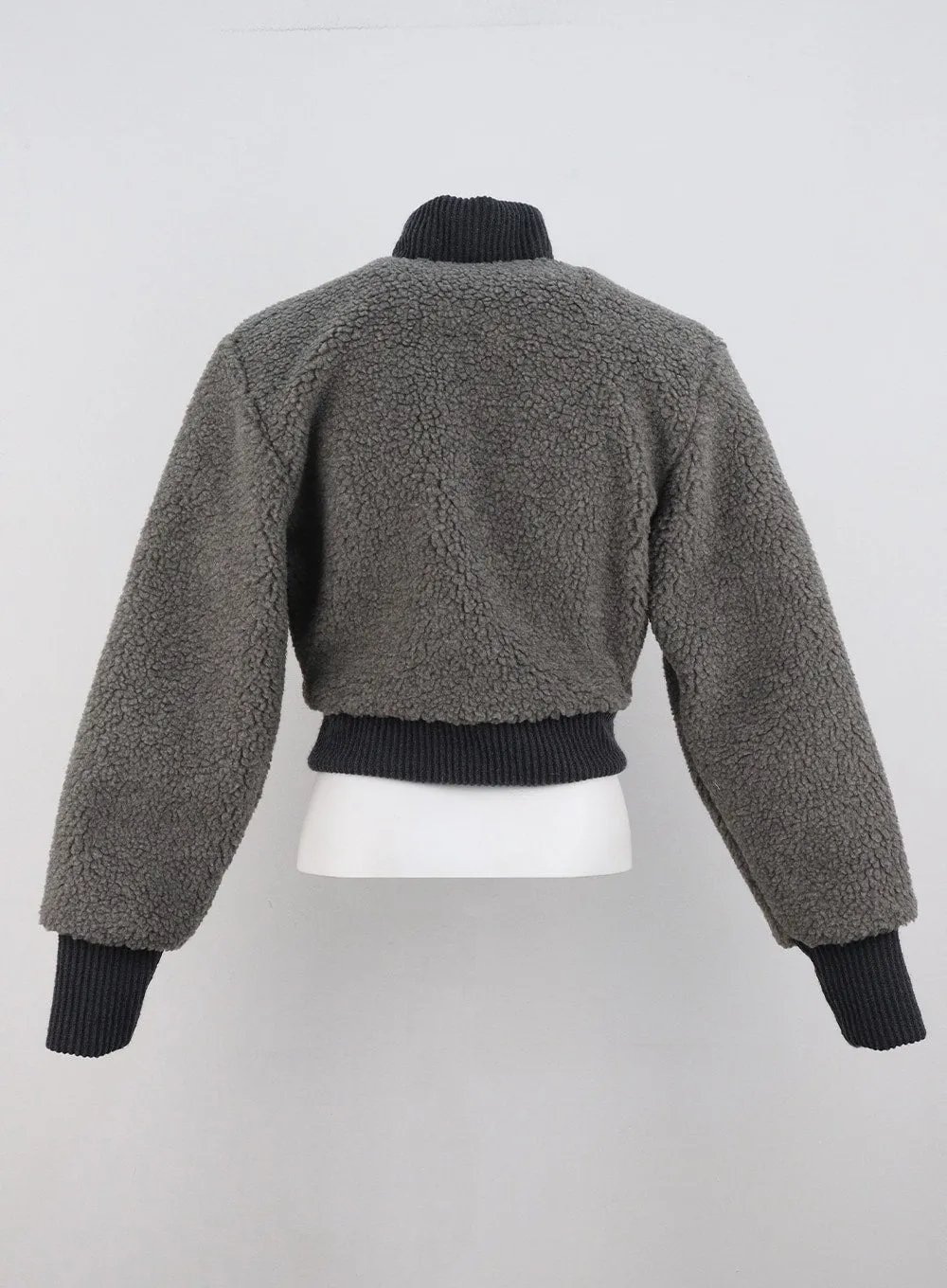 Faux Shearling Buckle Crop Jacket CD301