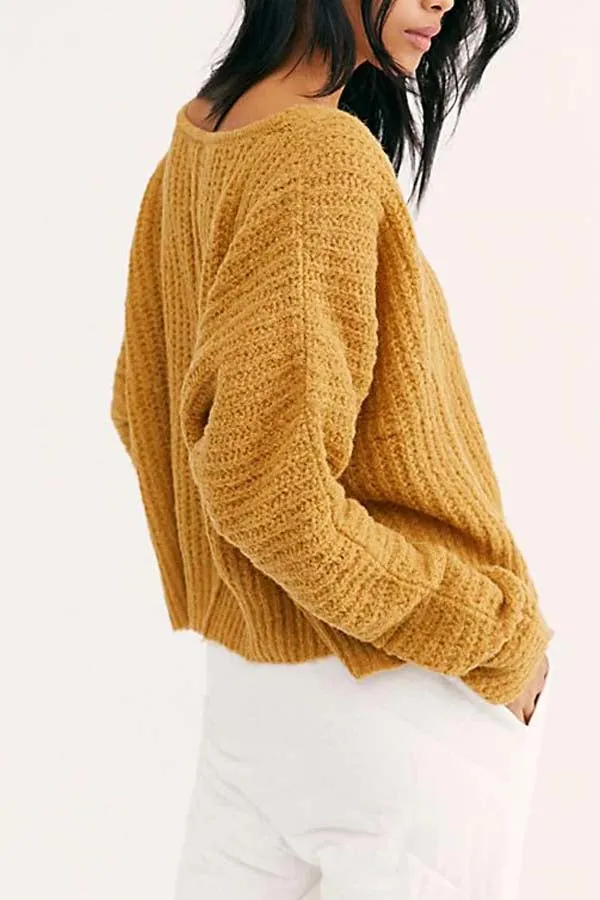 Free People Moonbeam V Neck Sweater