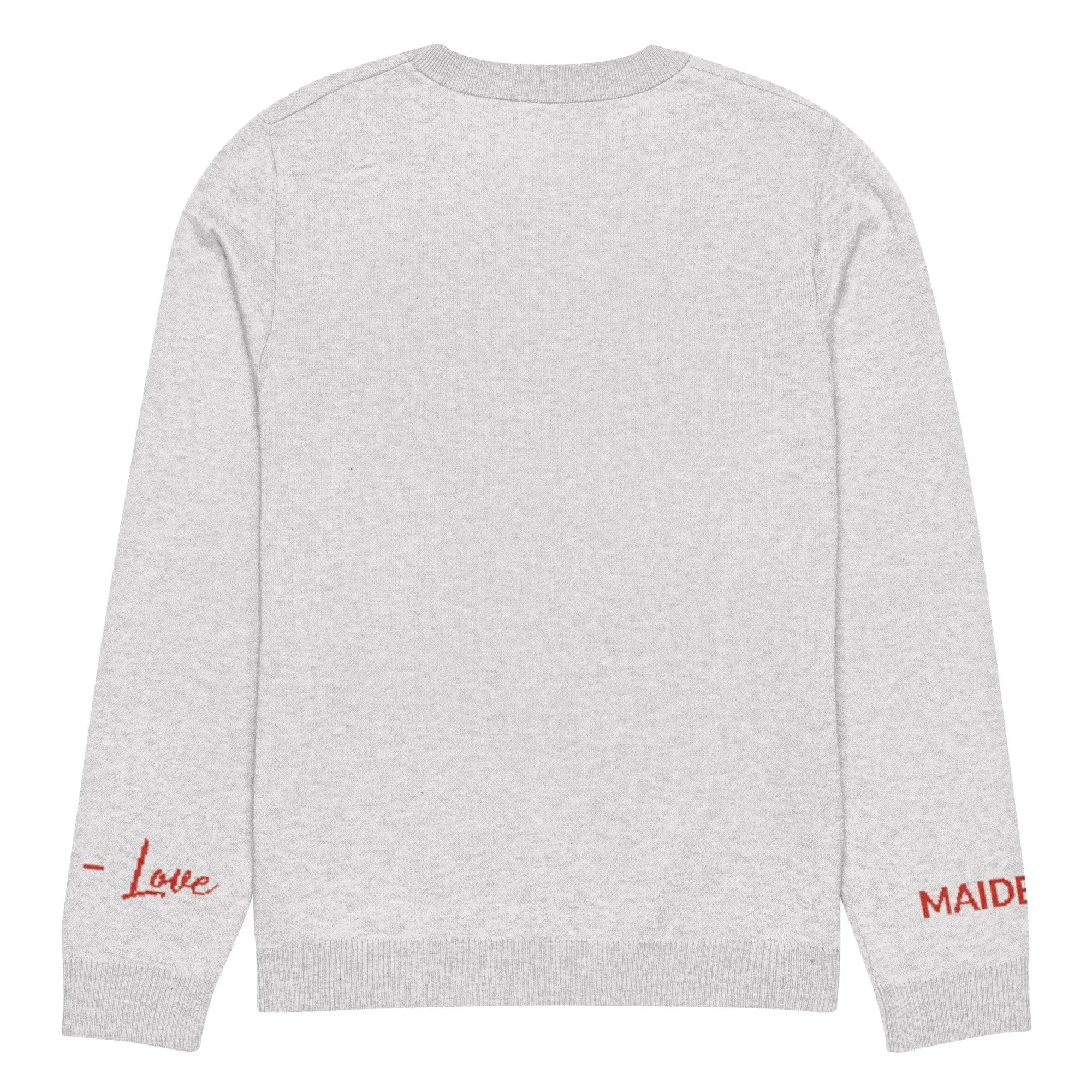 Heart - Knitted crew neck sweater BLEACH