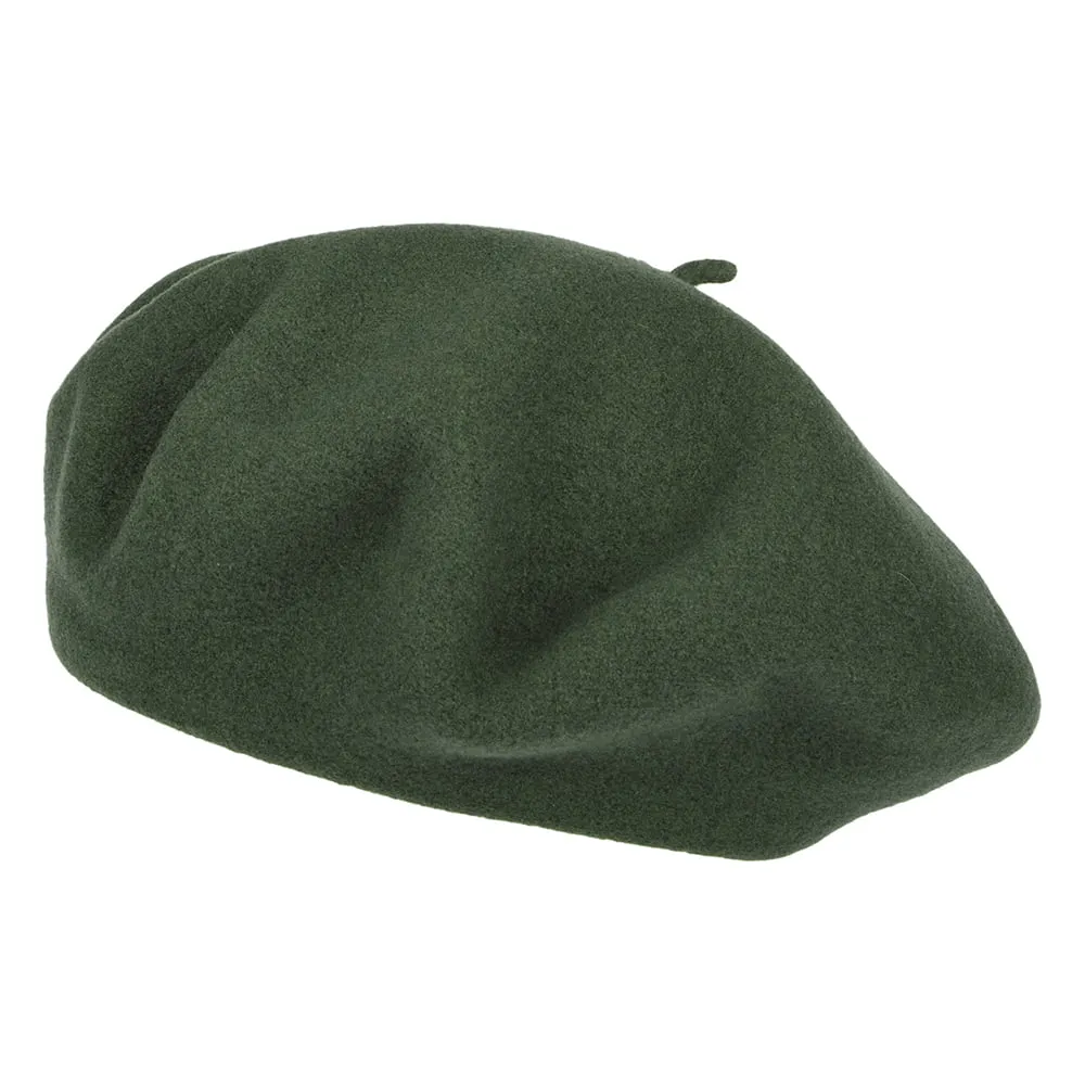 Héritage par Laulhère Hats Authentique Merino Wool Beret - Moss