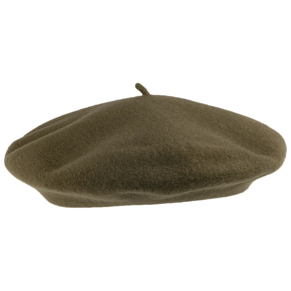 Héritage par Laulhère Hats Authentique Merino Wool Beret - Olive