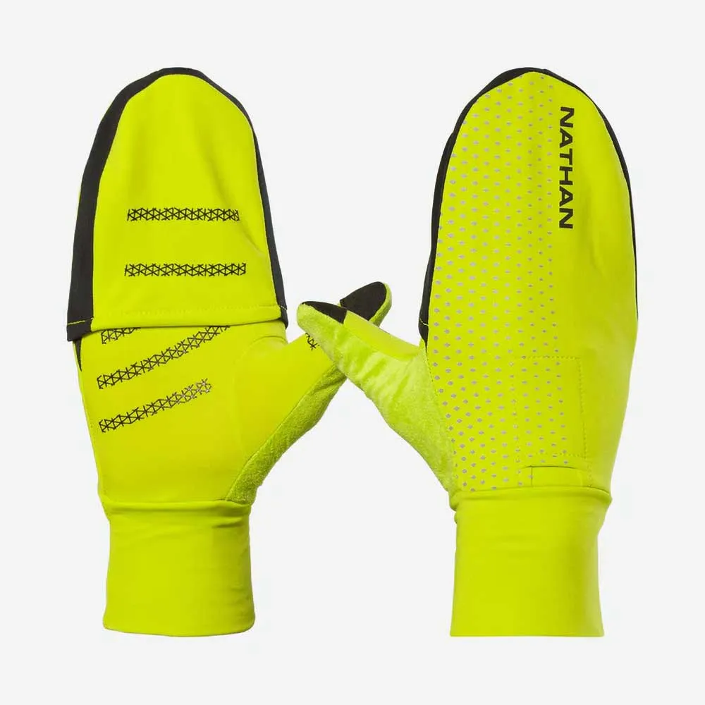 HyperNight Reflective Convertible Mitt - Hi Vis Yellow/Geo Print