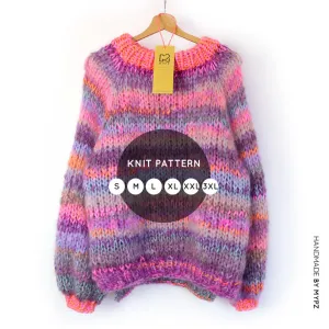 Knit pattern – MYPZ chunky top-down mohair pullover Majestic No.15 (ENG-NL)