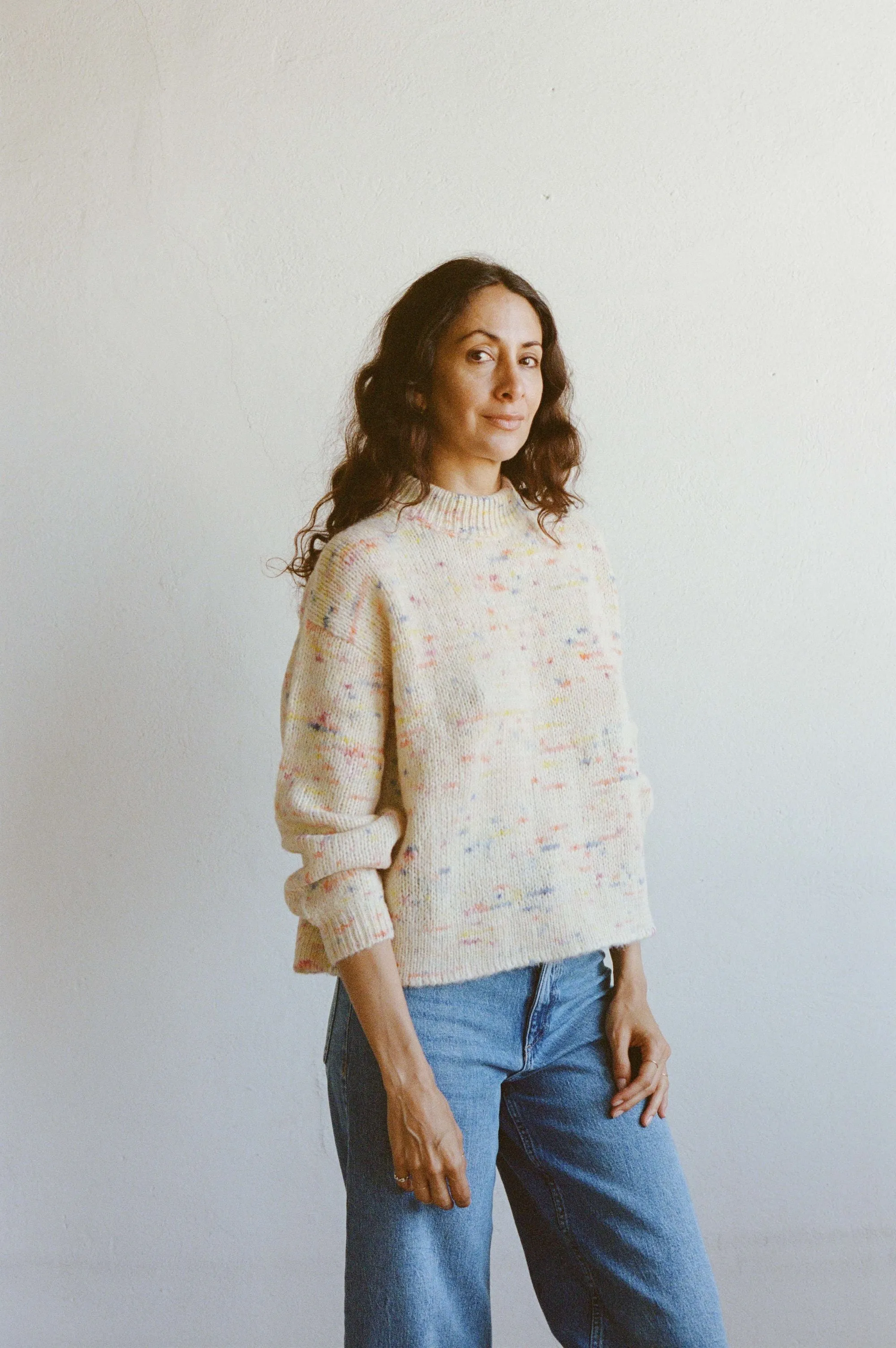 knit sweater - cliff - confetti