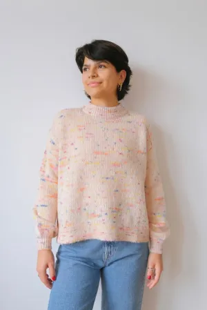 knit sweater - cliff - confetti