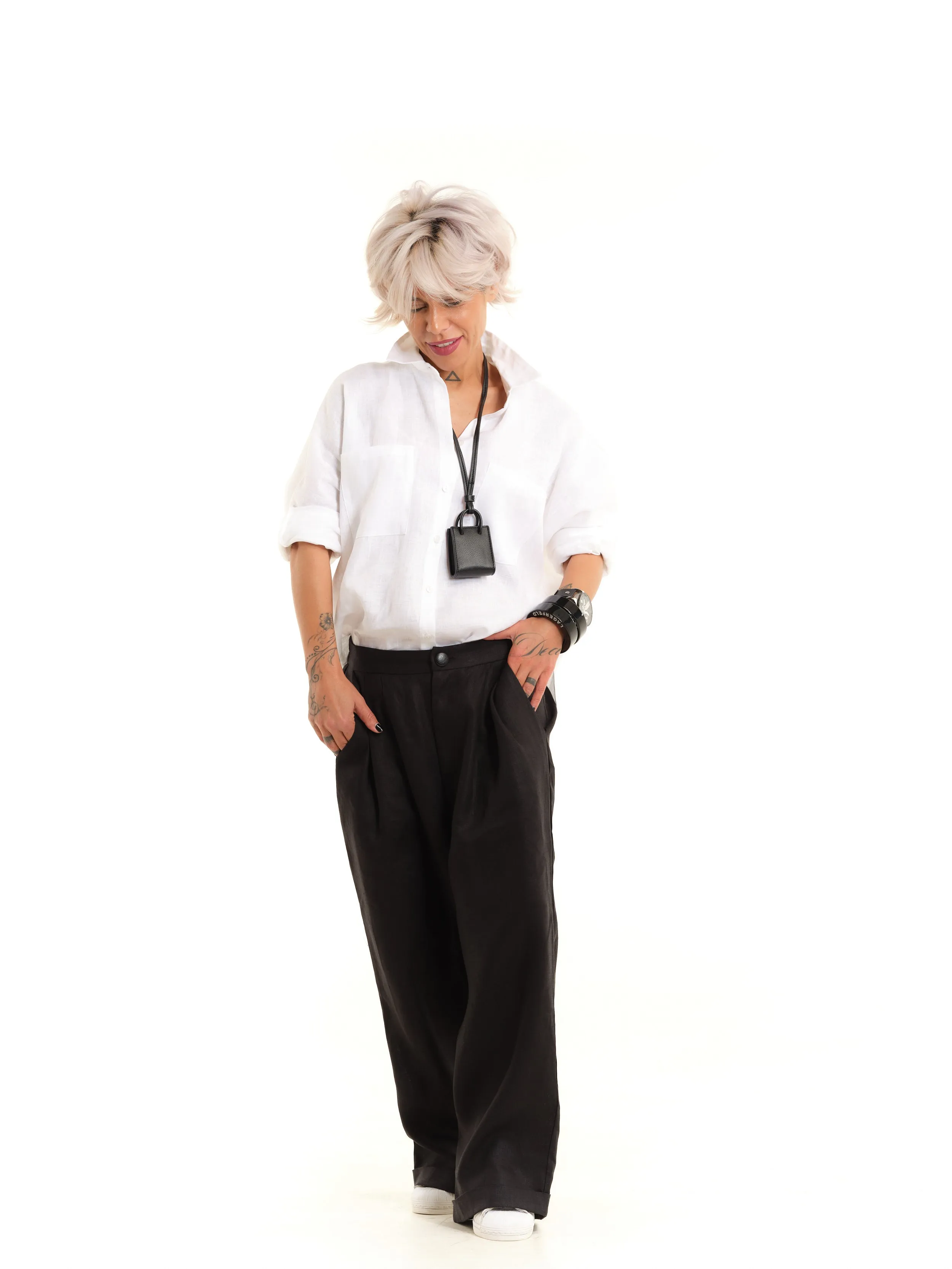 Linen Pants   Linen Shirt Outfit Set