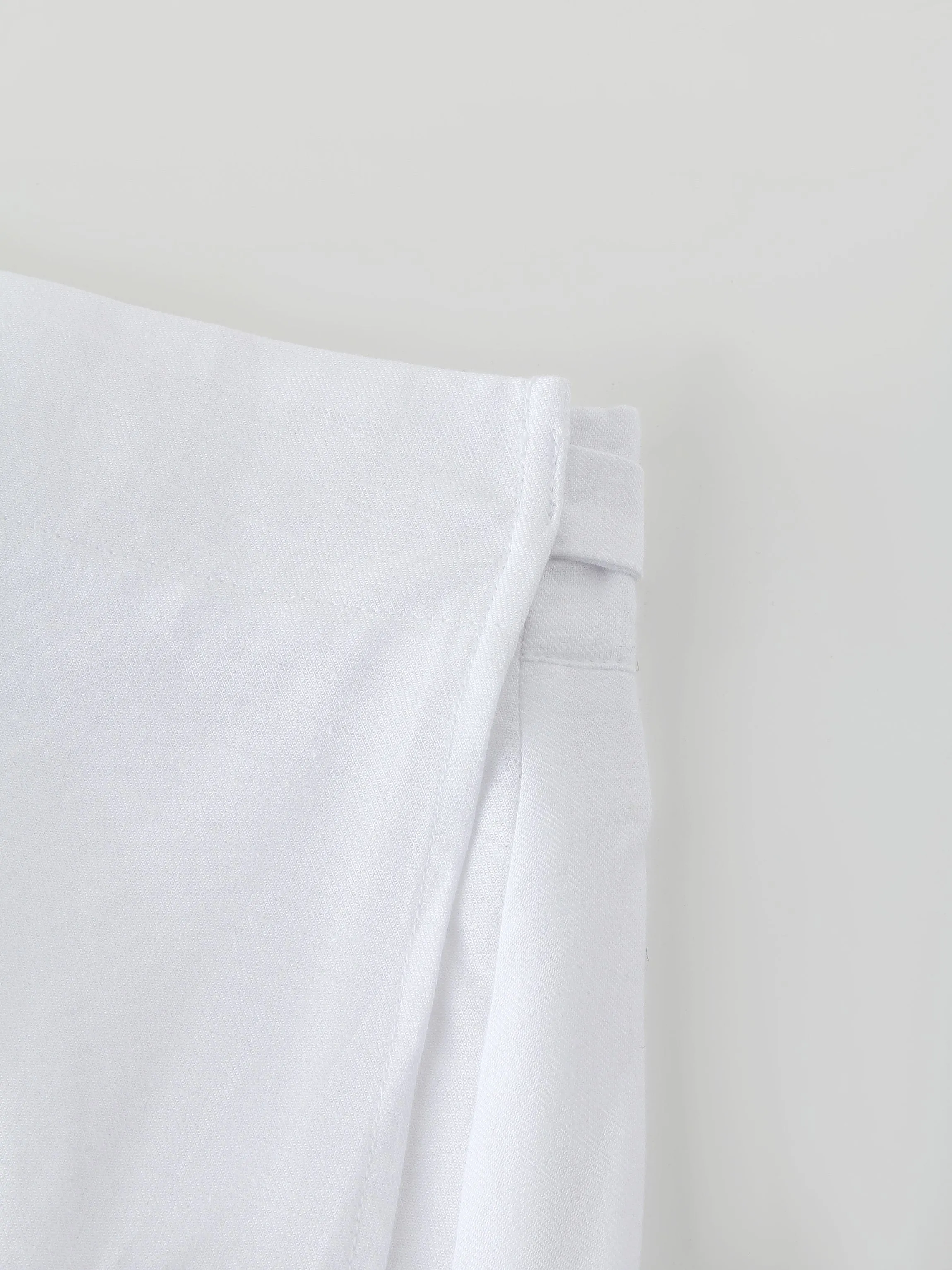 Linen Wrap Skirt-White