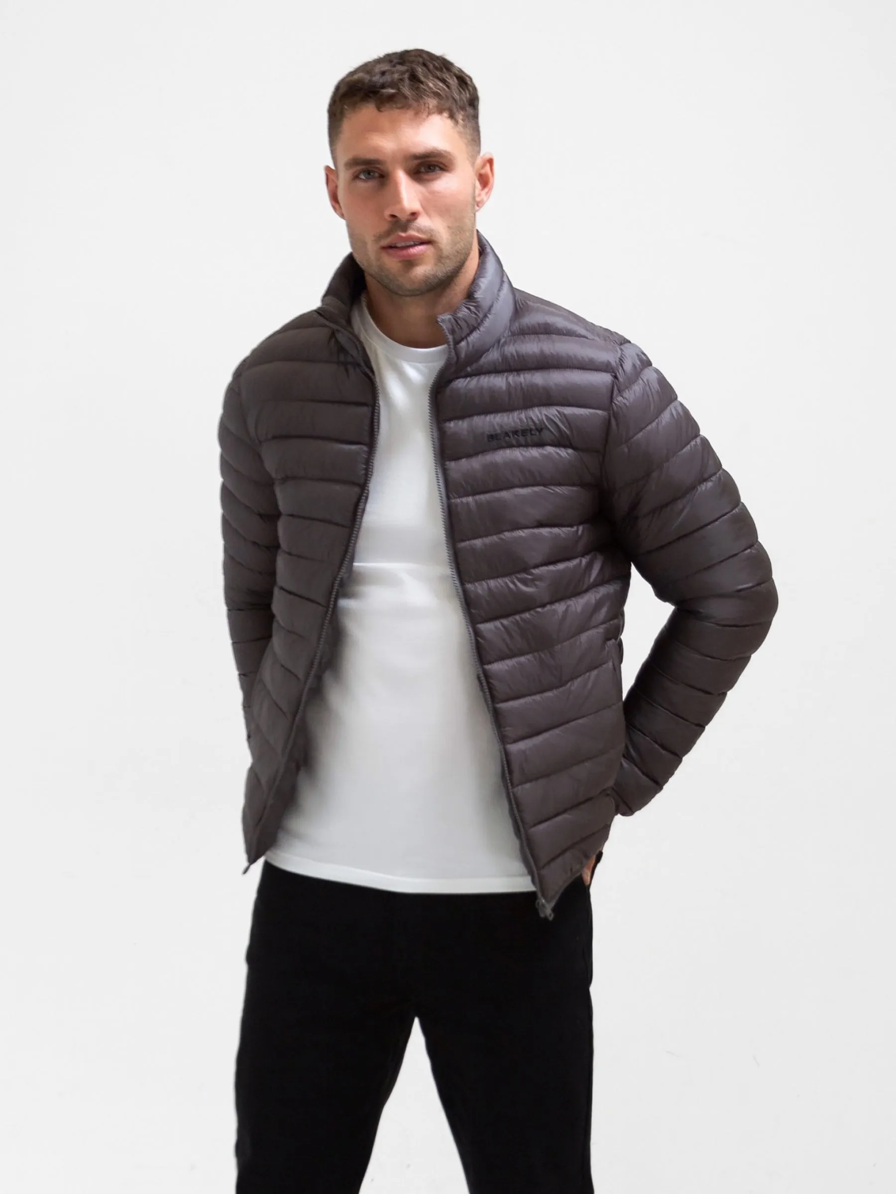 Lucas Lightweight Puffer Jacket - Charcoal