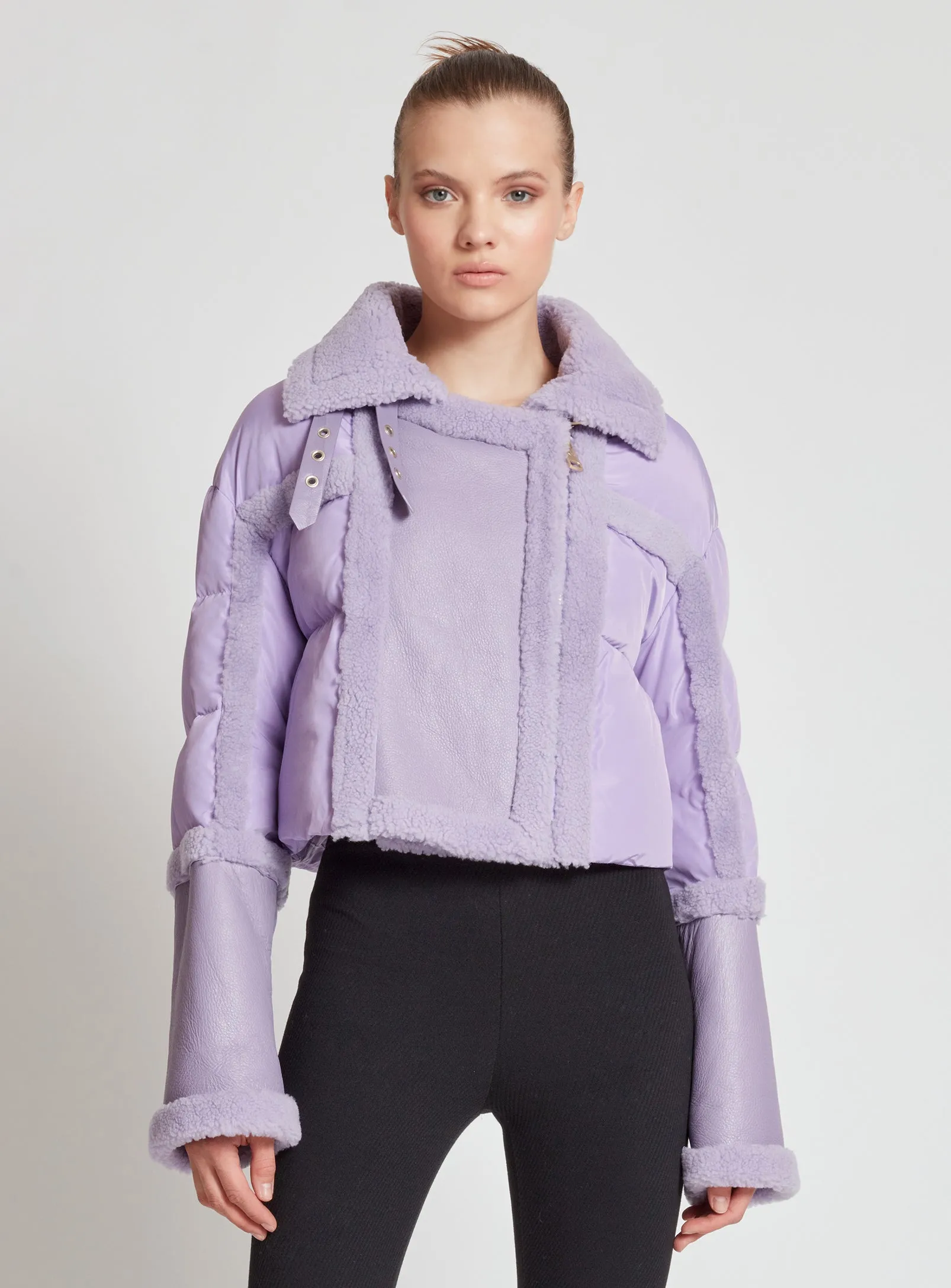 MONTANA | CROPPED SHEARLING PUFFER JACKET