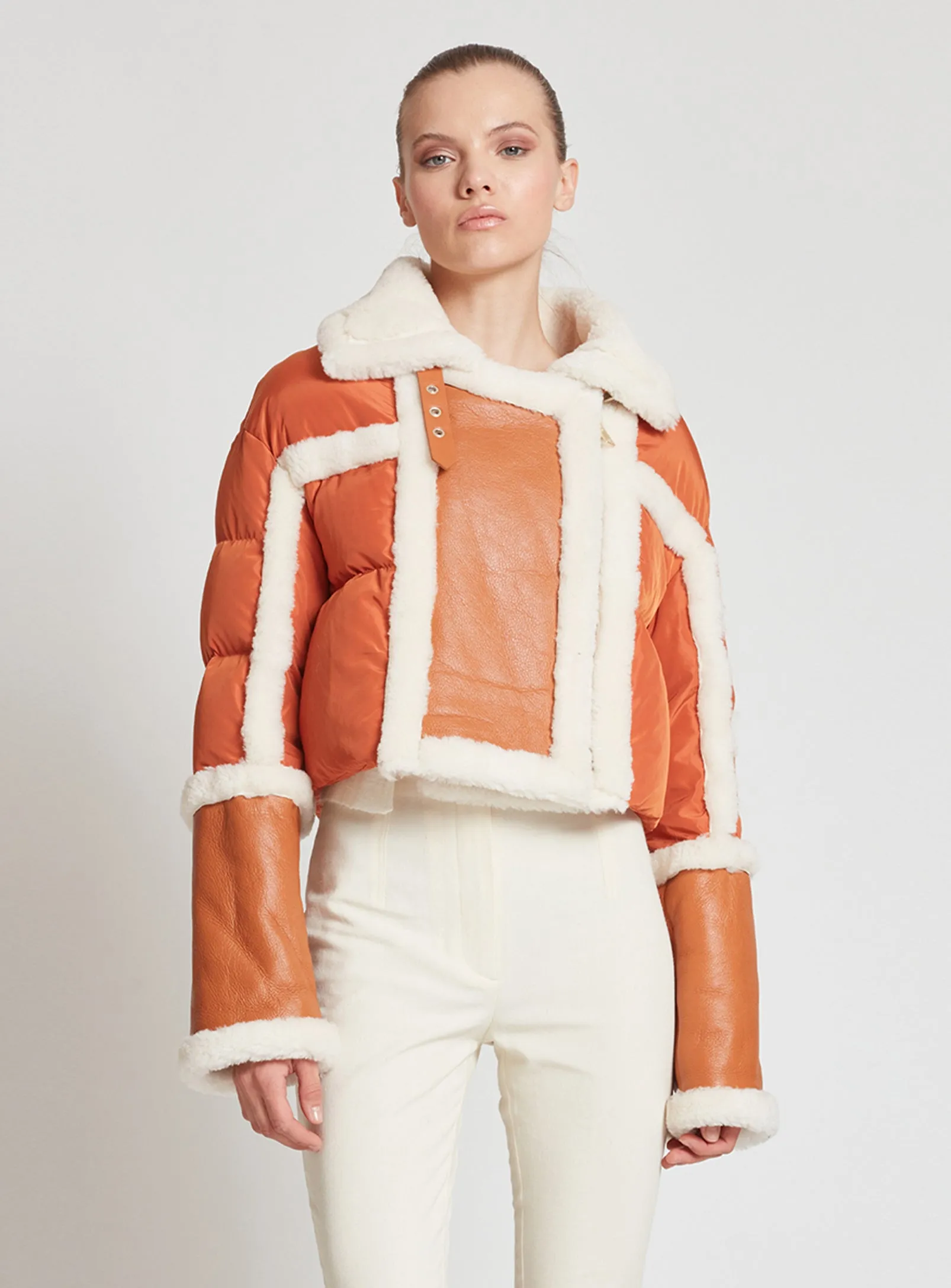 MONTANA | CROPPED SHEARLING PUFFER JACKET