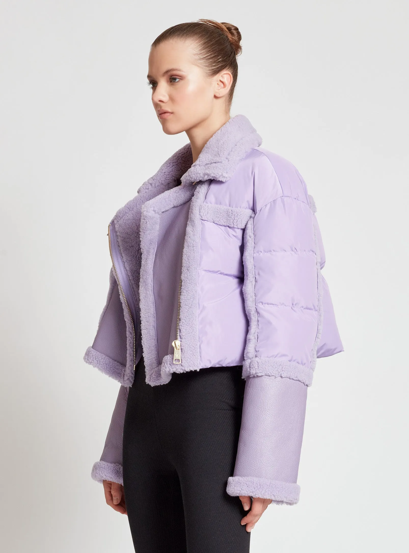 MONTANA | CROPPED SHEARLING PUFFER JACKET