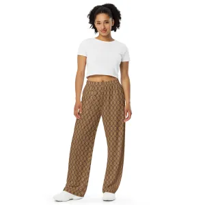 Olive & Brown wide-leg pants for women, men, unisex