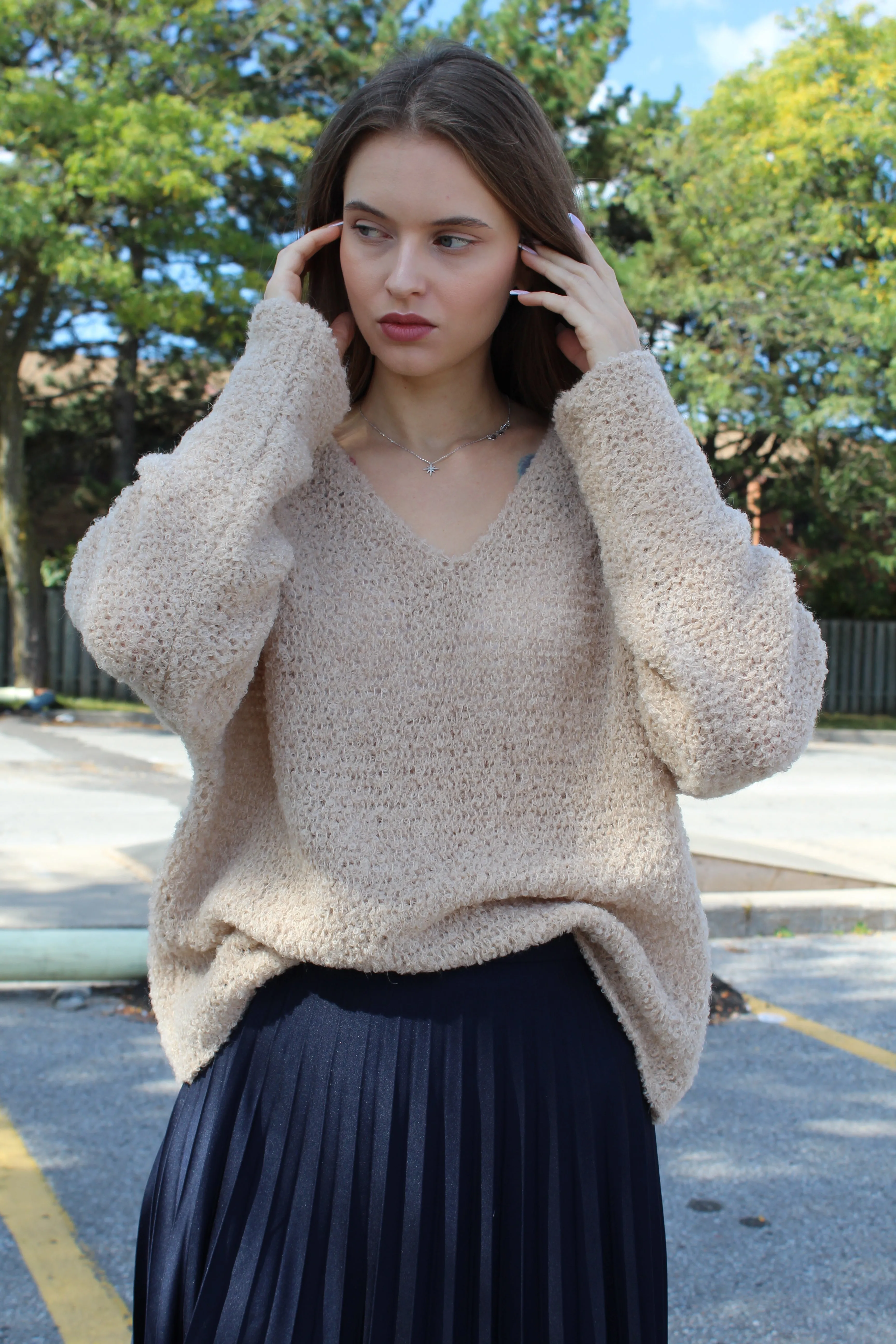 Peruvian alpaca wool sweater pullover.