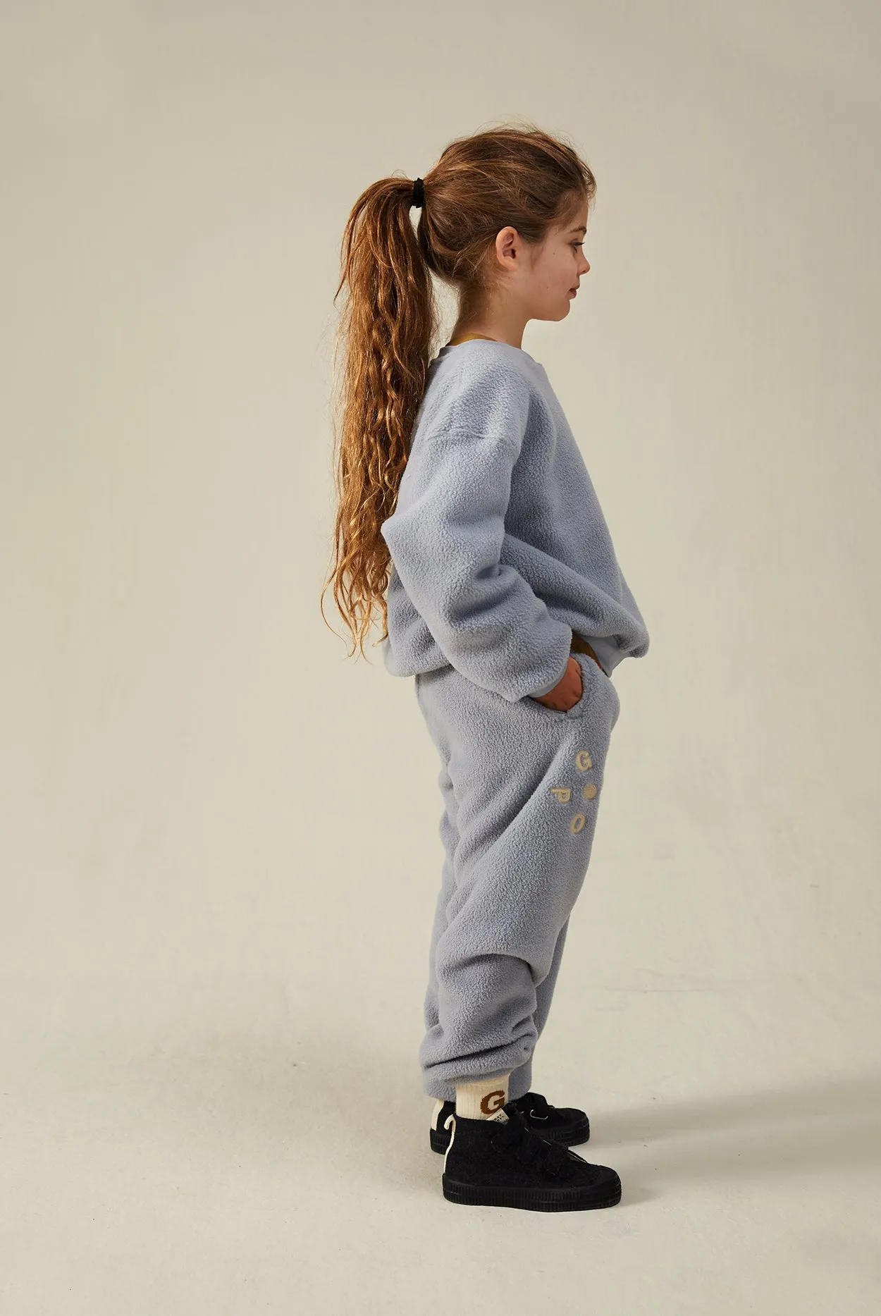 POP Teddy Track Pants | Stone Grey