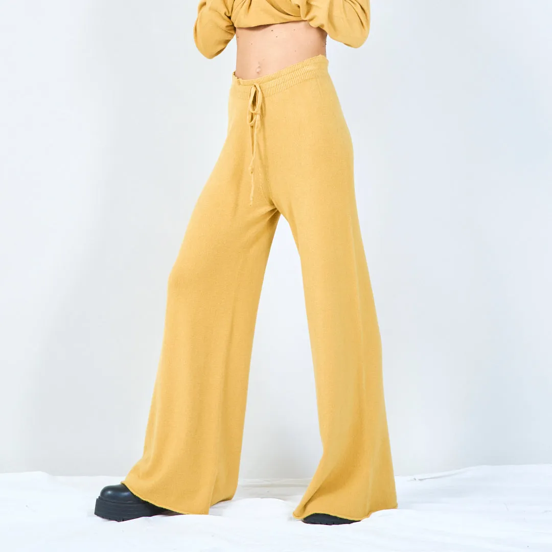 Relaxed wide-leg knit pants wholesale