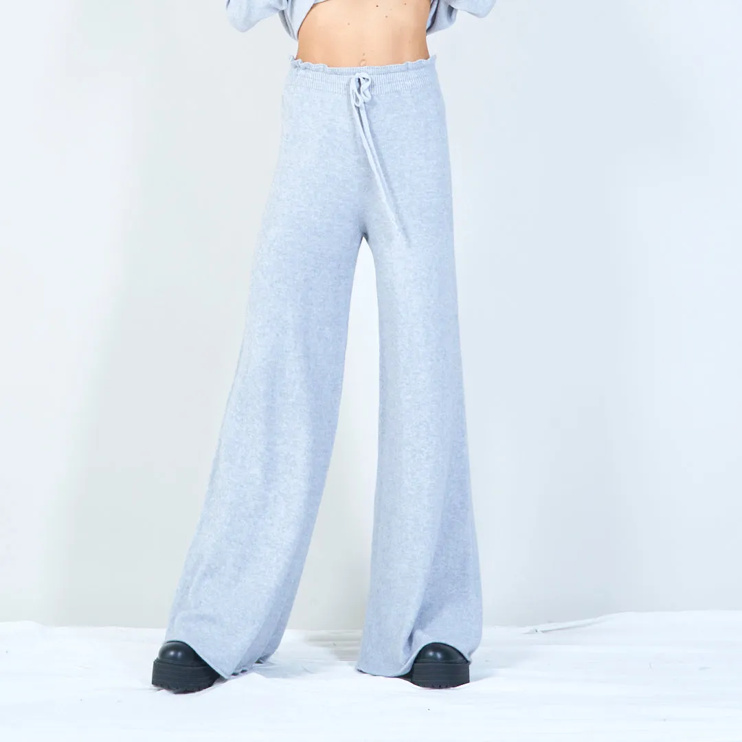 Relaxed wide-leg knit pants wholesale