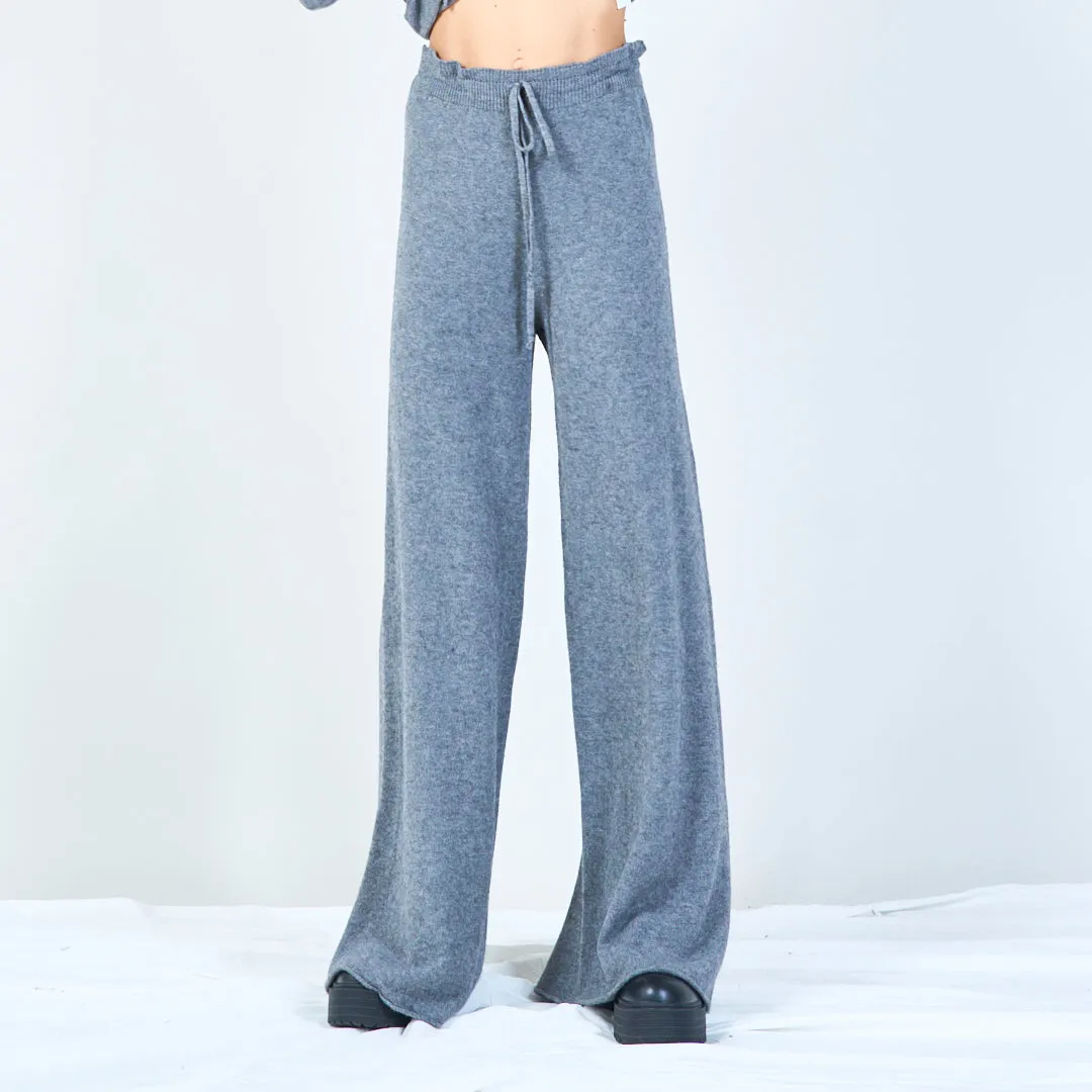 Relaxed wide-leg knit pants wholesale