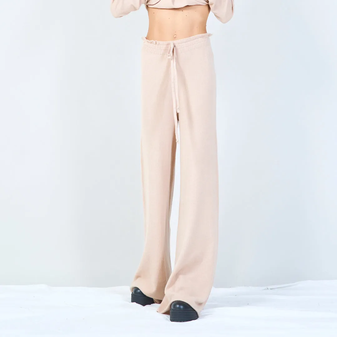 Relaxed wide-leg knit pants wholesale