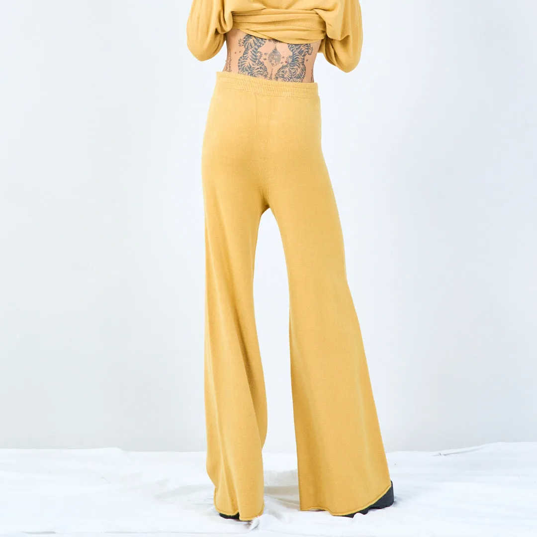 Relaxed wide-leg knit pants wholesale