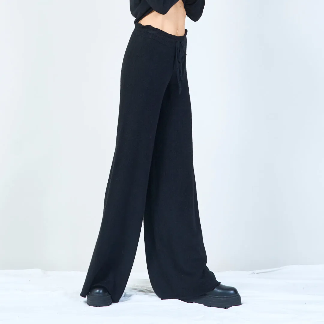 Relaxed wide-leg knit pants wholesale