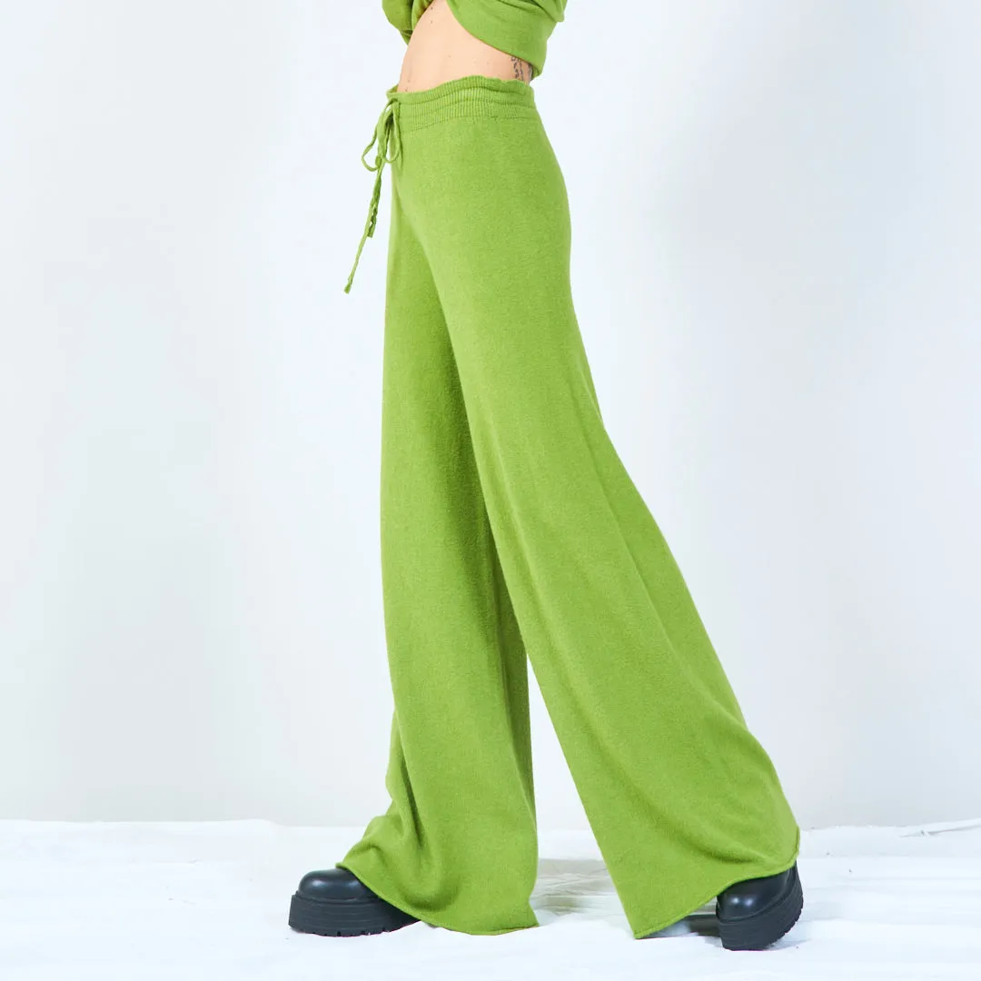 Relaxed wide-leg knit pants wholesale