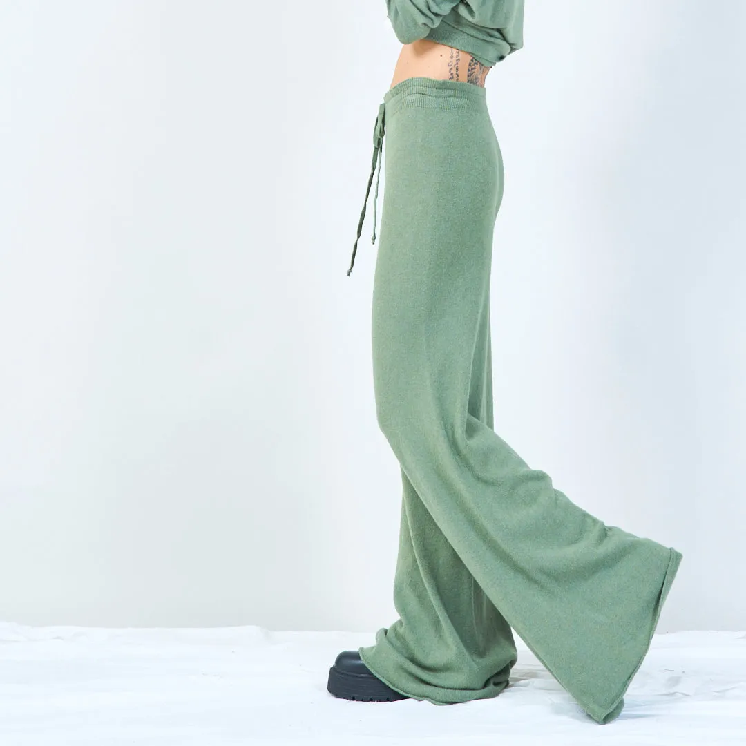 Relaxed wide-leg knit pants wholesale