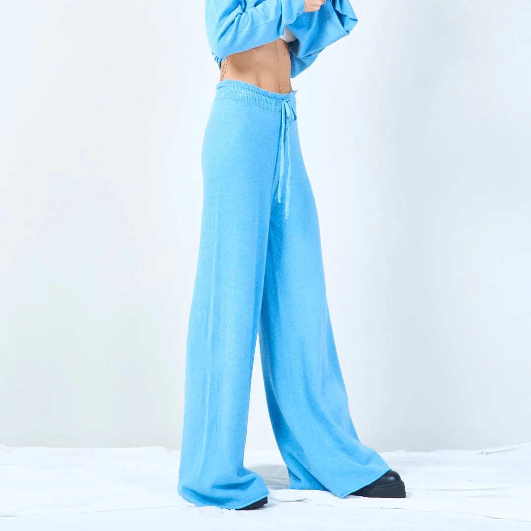 Relaxed wide-leg knit pants wholesale