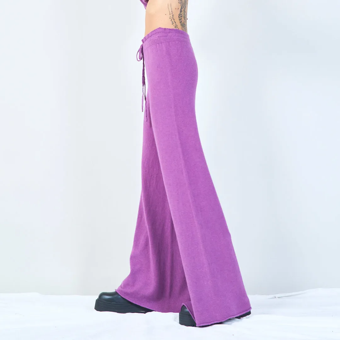 Relaxed wide-leg knit pants wholesale