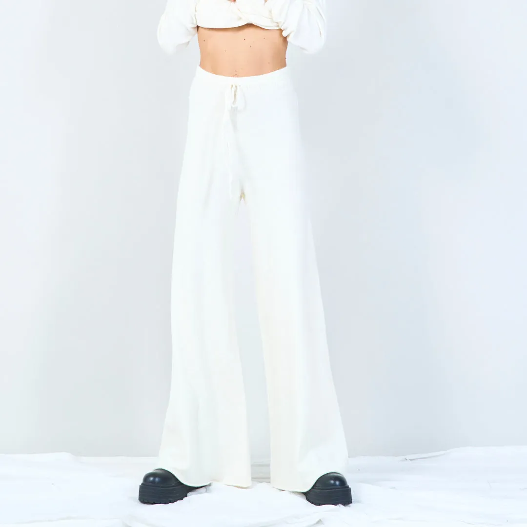 Relaxed wide-leg knit pants wholesale