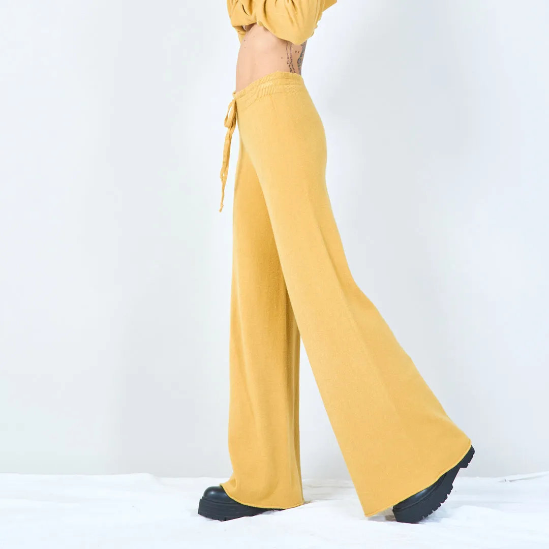 Relaxed wide-leg knit pants wholesale