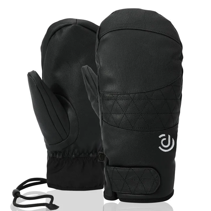 Women's SnowTrail Extreme Weather Thermal Leather Snow Mittens