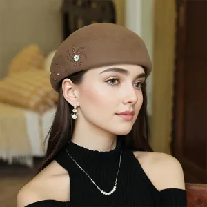 Woolen Top Japanese Retro Versatile Fashion Flight Attendant Hat